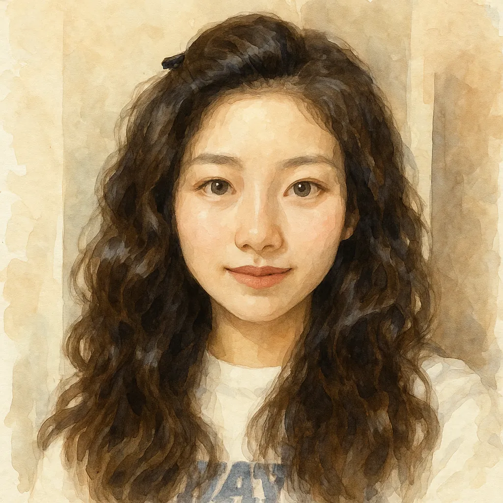 水彩质感的个人AI头像作品